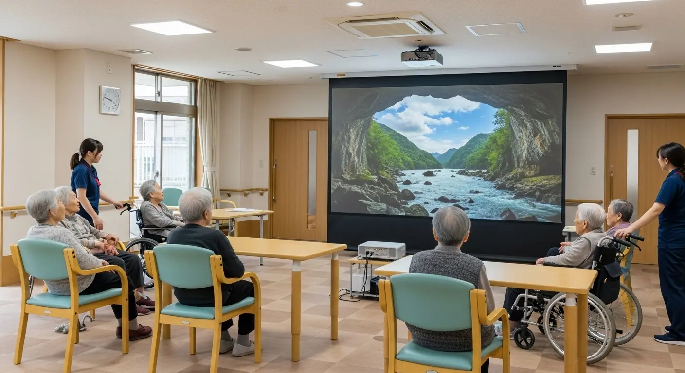 介護施設でのバーチャル旅行レクリエーション