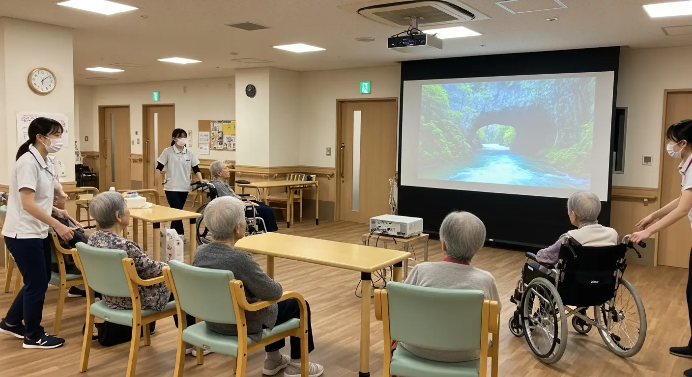 介護施設でのバーチャル旅行レクリエーション