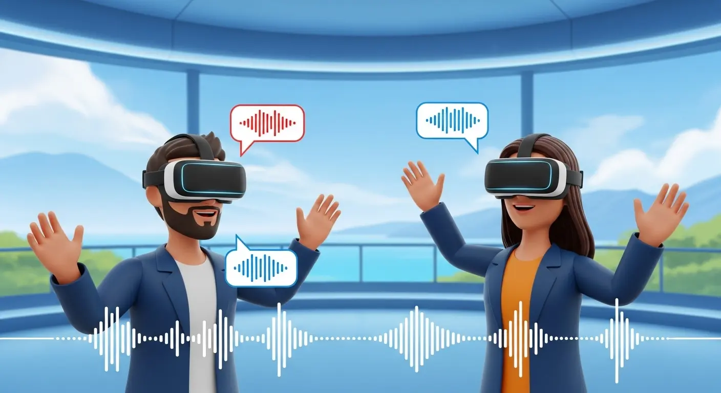 VR空間で会話を楽しむユーザーのアバター