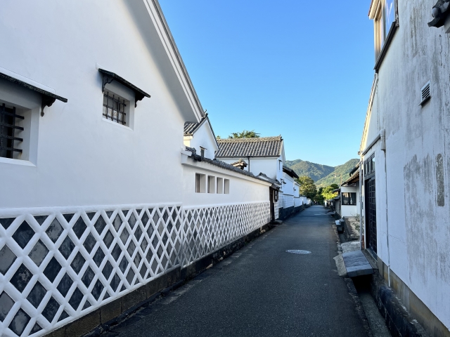 萩の城下町の街並み