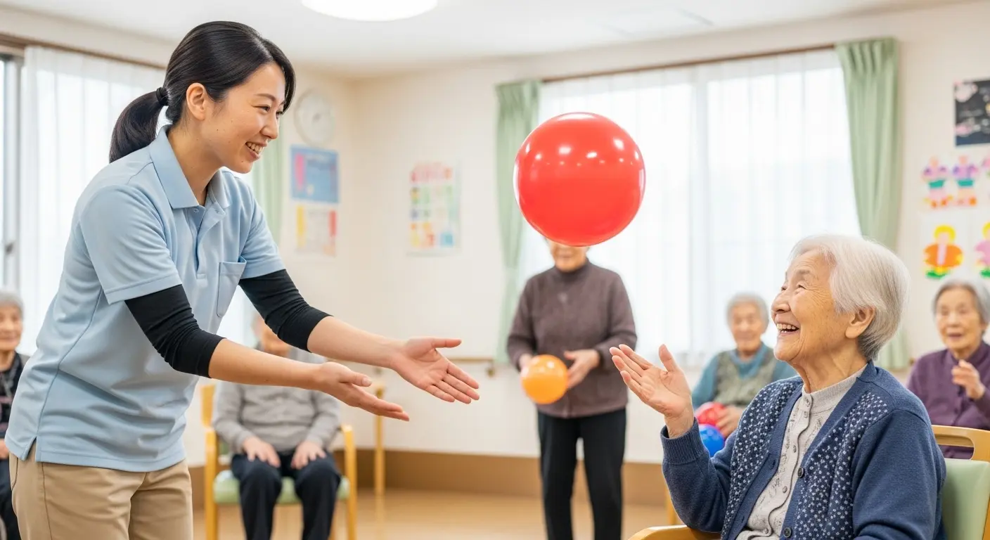 簡単なルールの風船バレー