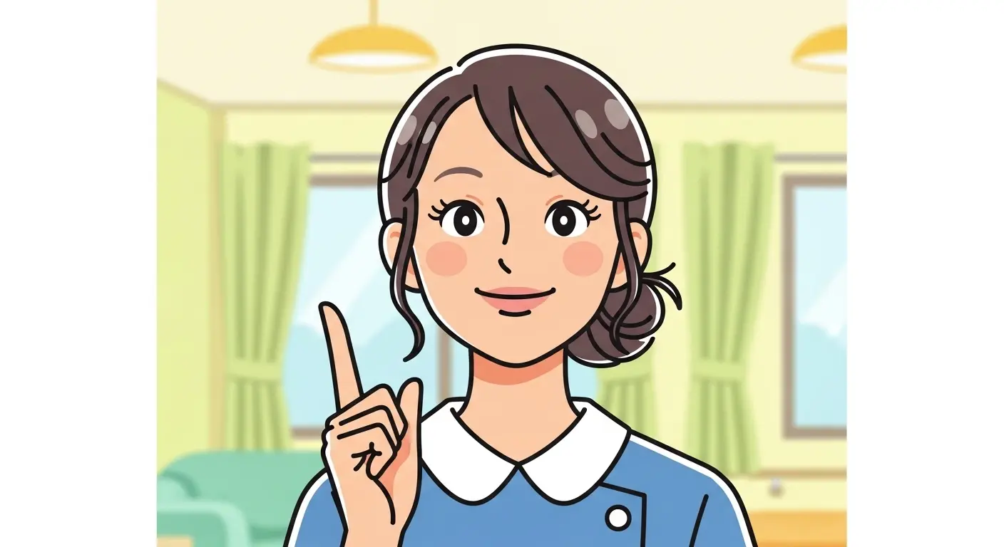 ヒントを出す介護職員
