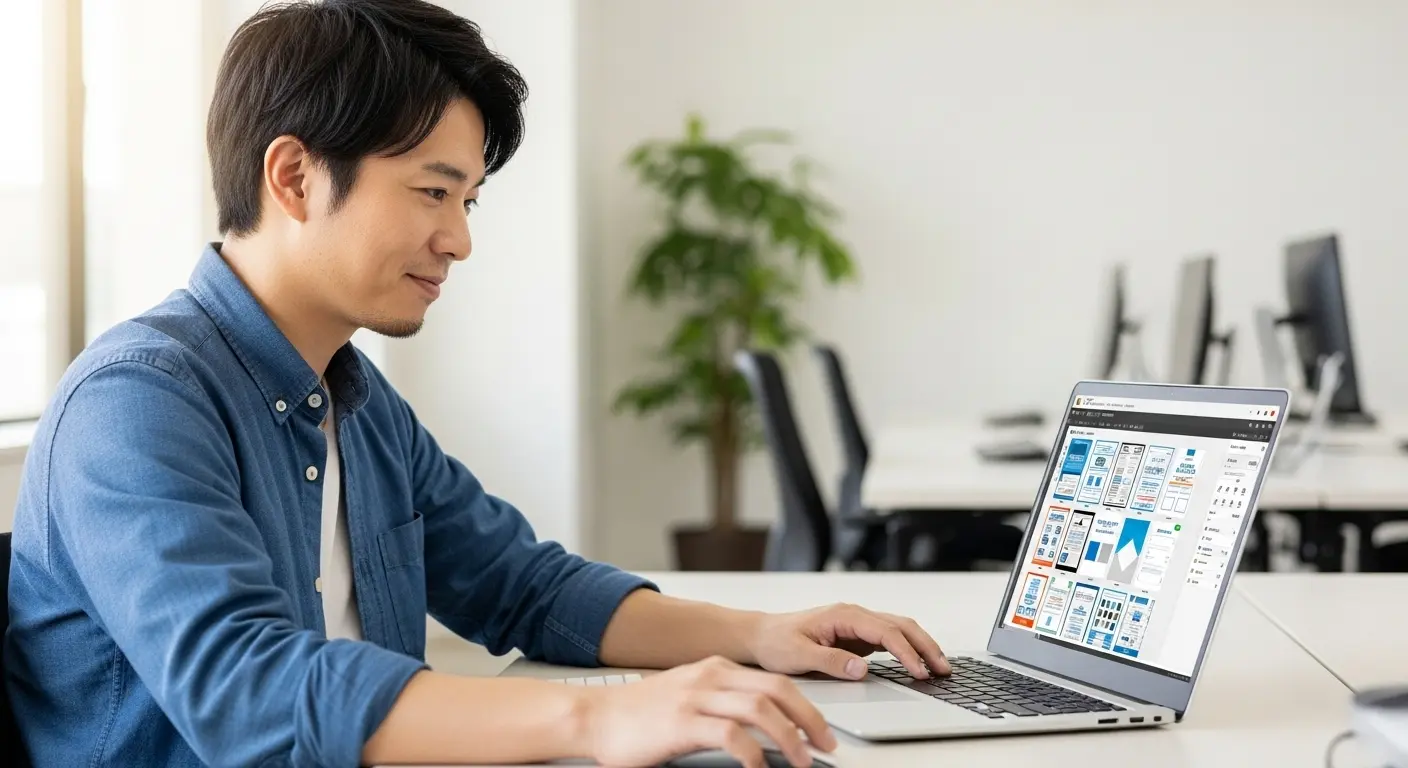 チラシテンプレートを活用した作成作業