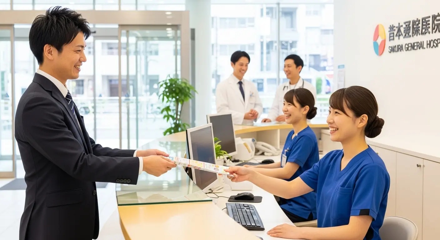 病院への営業活動を行うデイサービス営業担当者