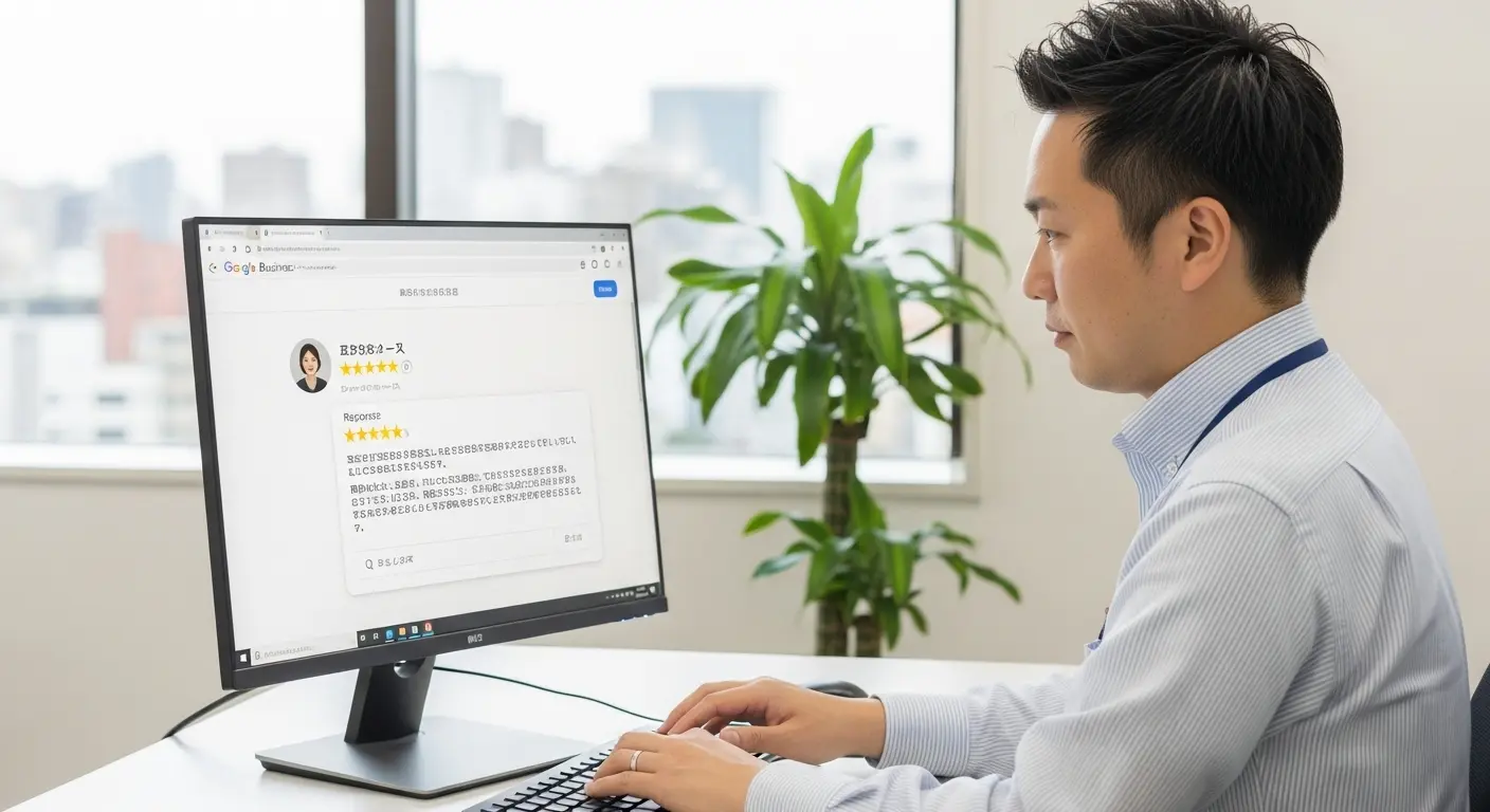 Google口コミに返信する介護施設の広報担当者
