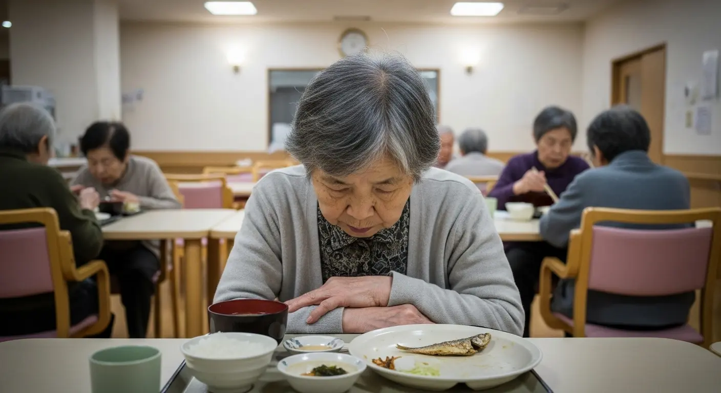 食事に手をつけない高齢者