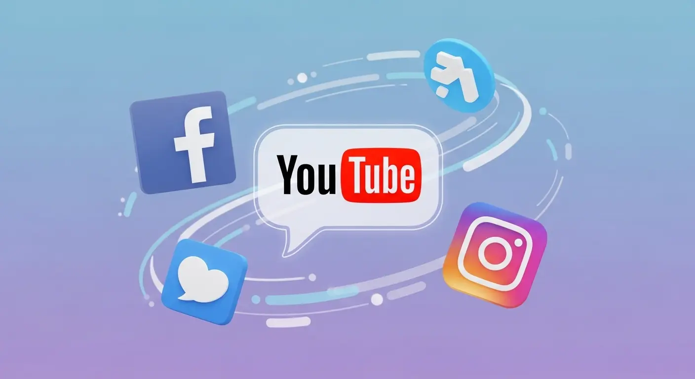 Facebook、YouTube、Instagramのロゴ