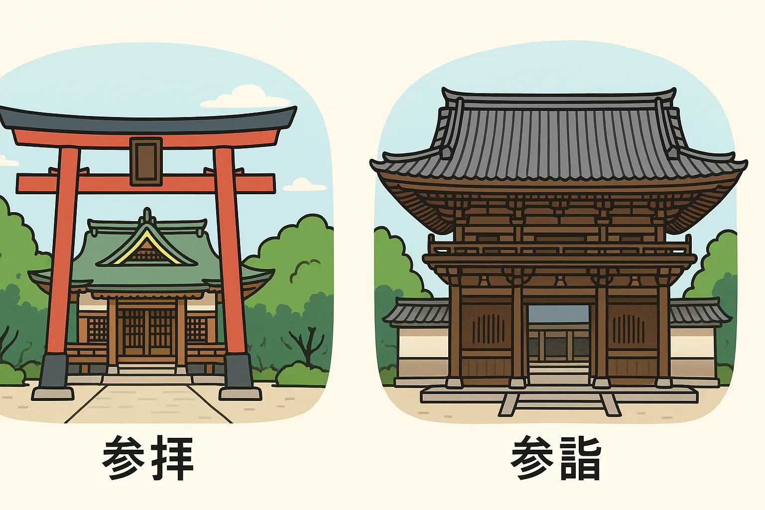 参拝と参詣の言葉の違い