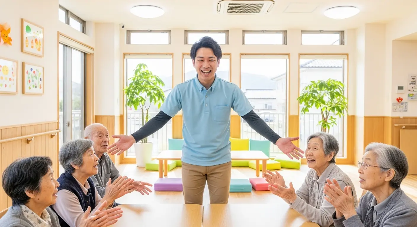 道具不要のレクリエーションで介護職員の業務効率化と負担軽減
