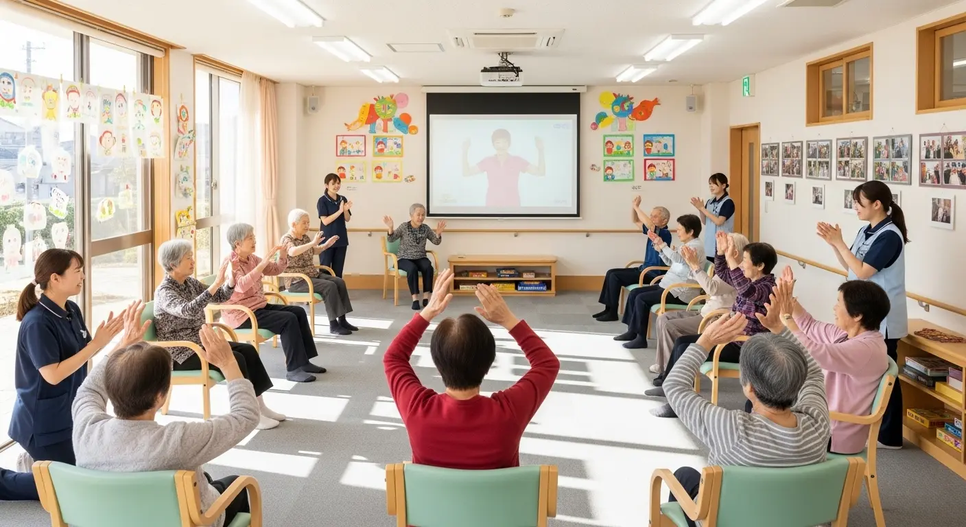 高齢者レクリエーション動画が介護現場にもたらす利便性と効果