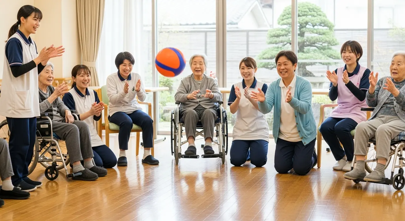 レク中のポジティブな声かけと応援