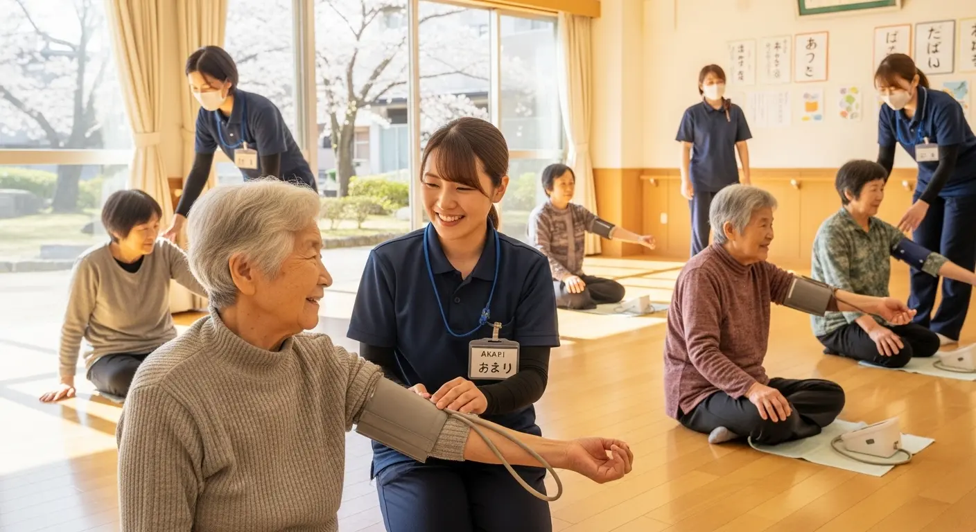 高齢者運動前の体調と安全確認