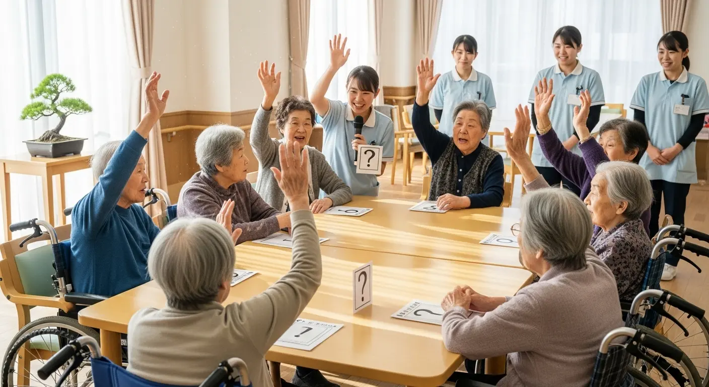 高齢者 グループワーク レクリエーションとしての回想クイズ