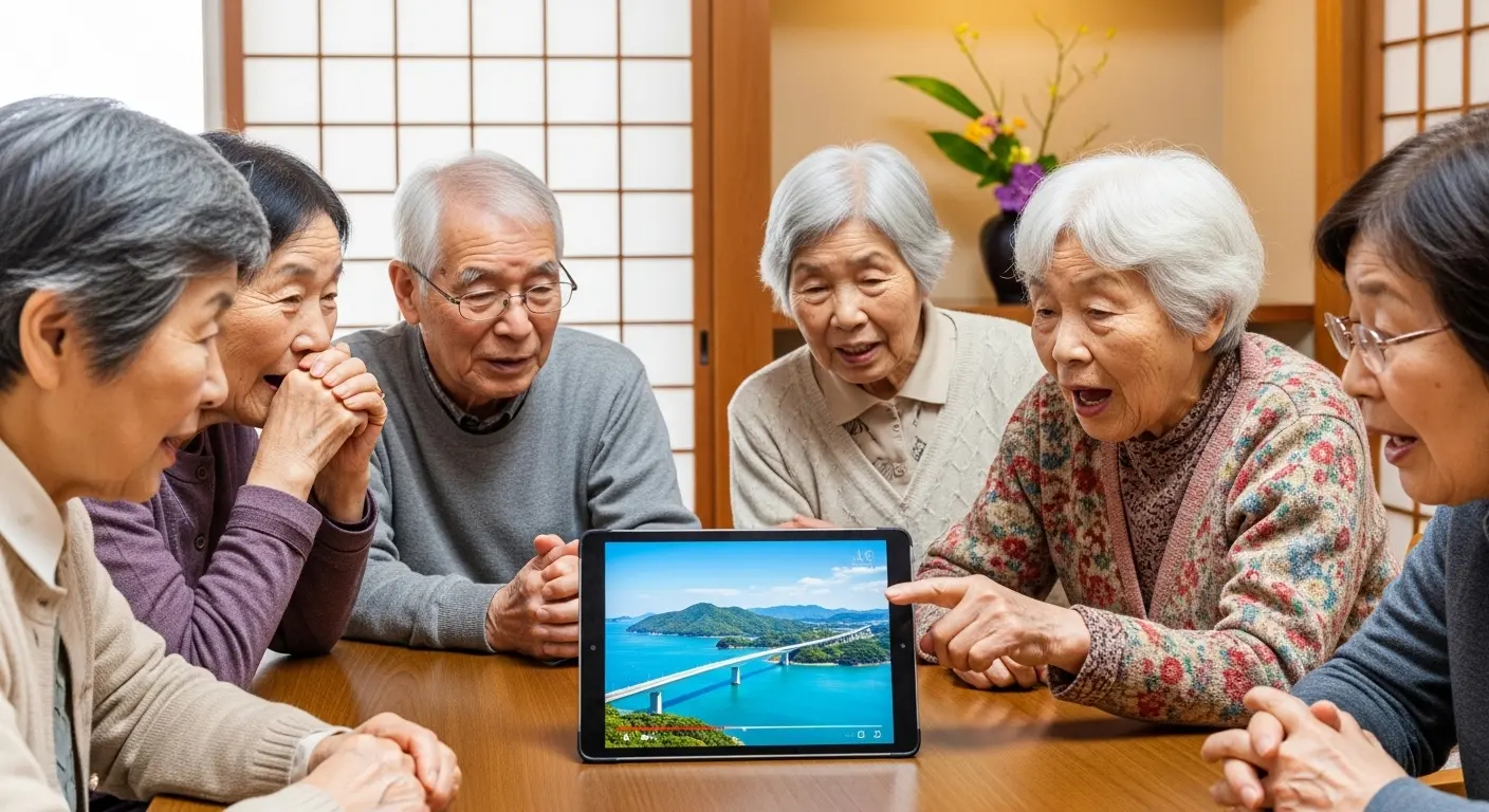 タブレット動画を活用した高齢者向け回想法レクリエーション