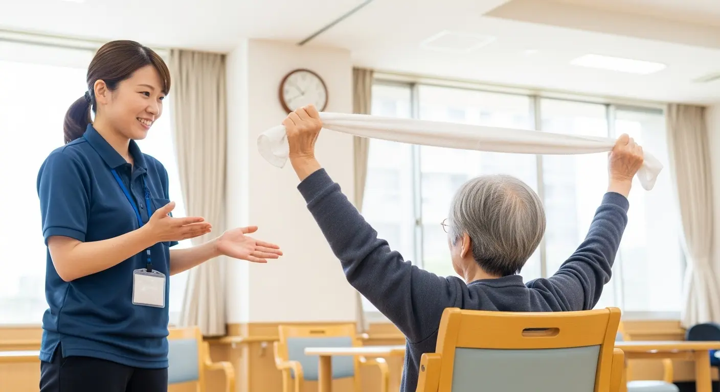 タオルを使った椅子での全身運動