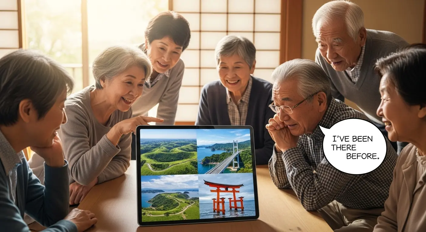 山口県観光地の動画を活用した高齢者向け回想クイズ