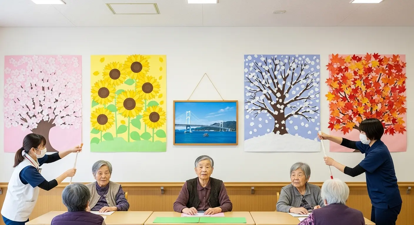 季節を感じるデイサービス レク アイデアと山口ご当地イベントの様子