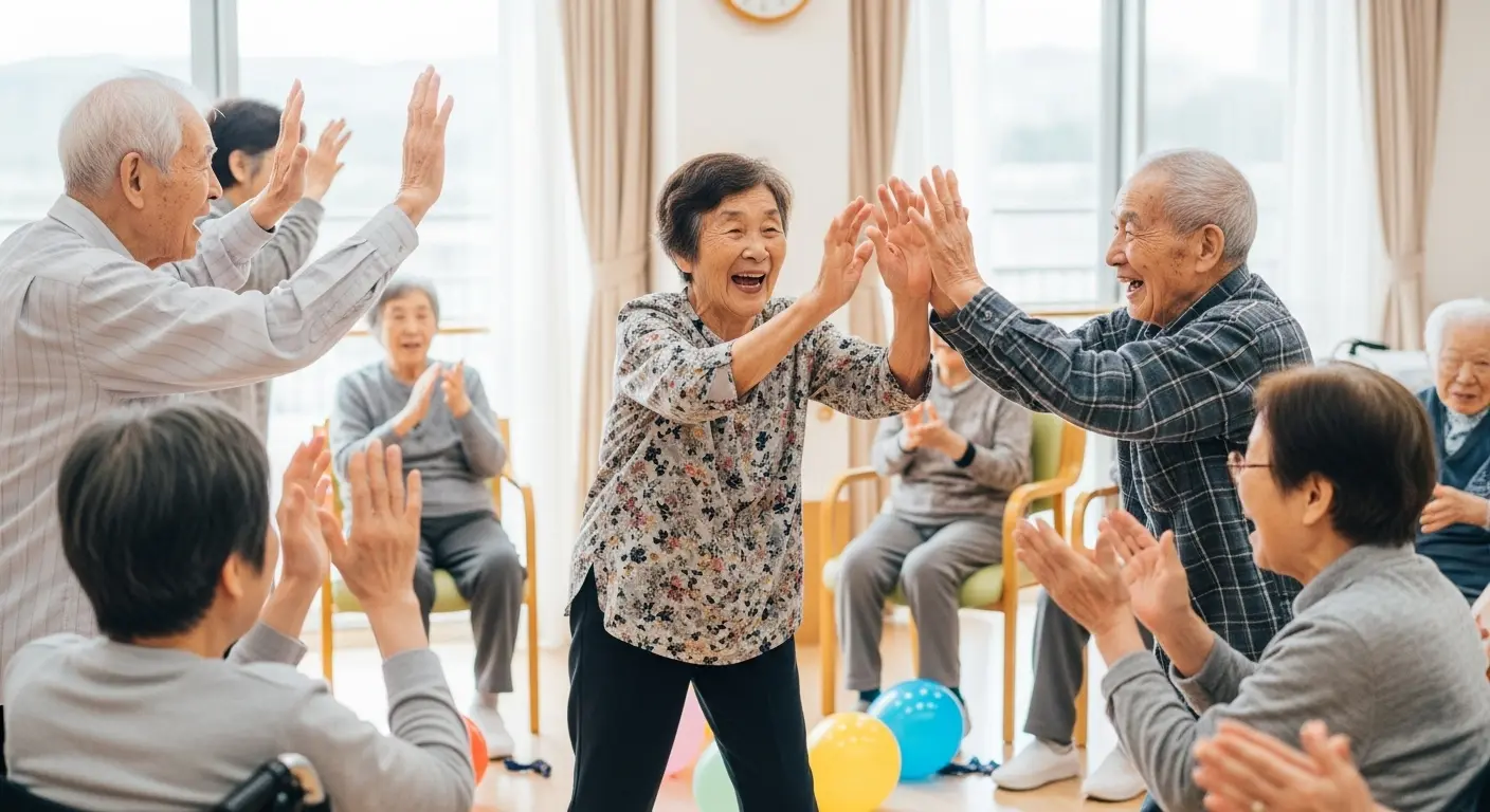 高齢者 スポーツ チームの勝利の喜び