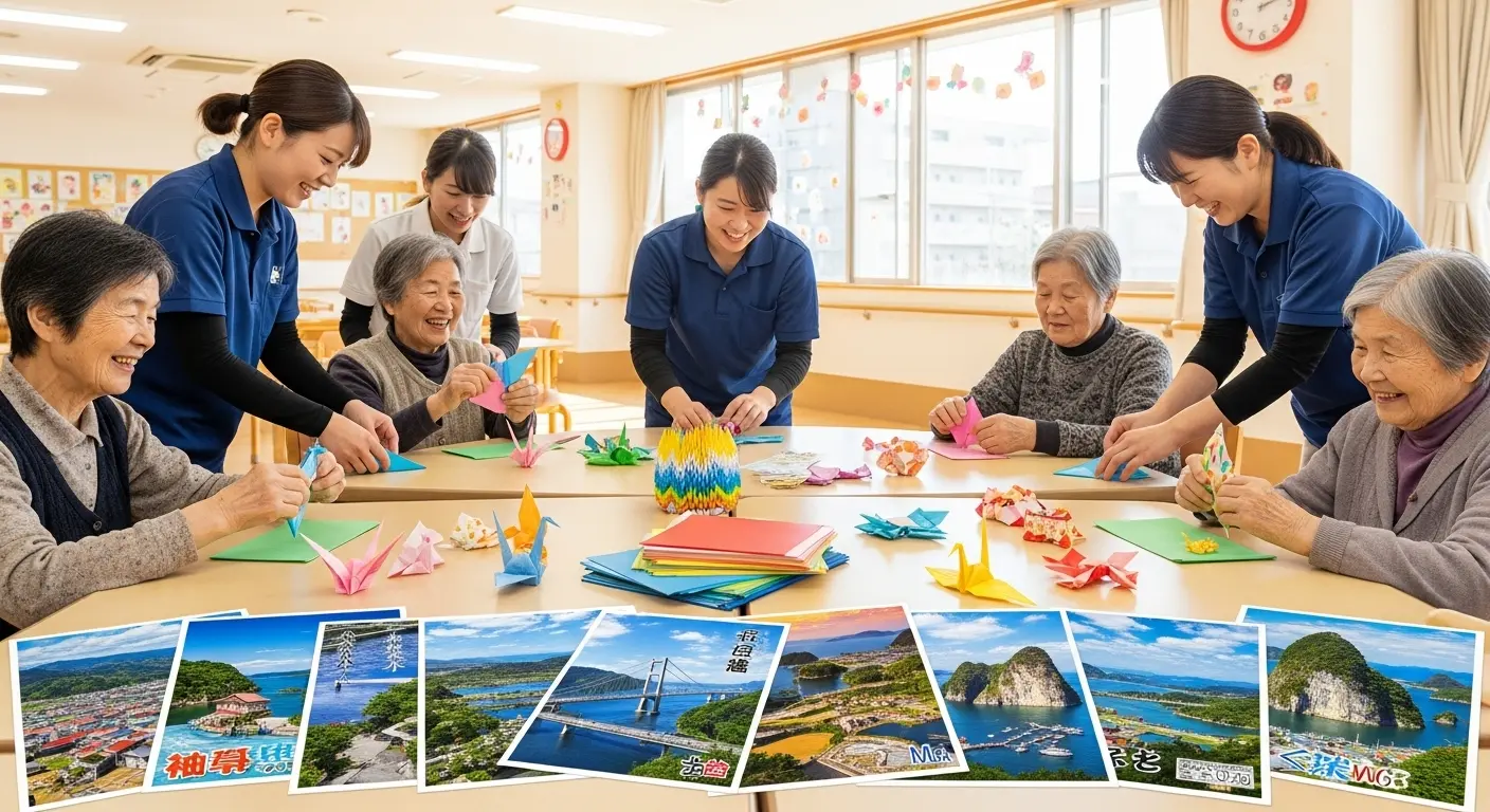 高齢者向け簡単折り紙レクと脳トレの効果