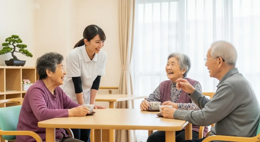 介護職員と利用者の良好なコミュニケーション