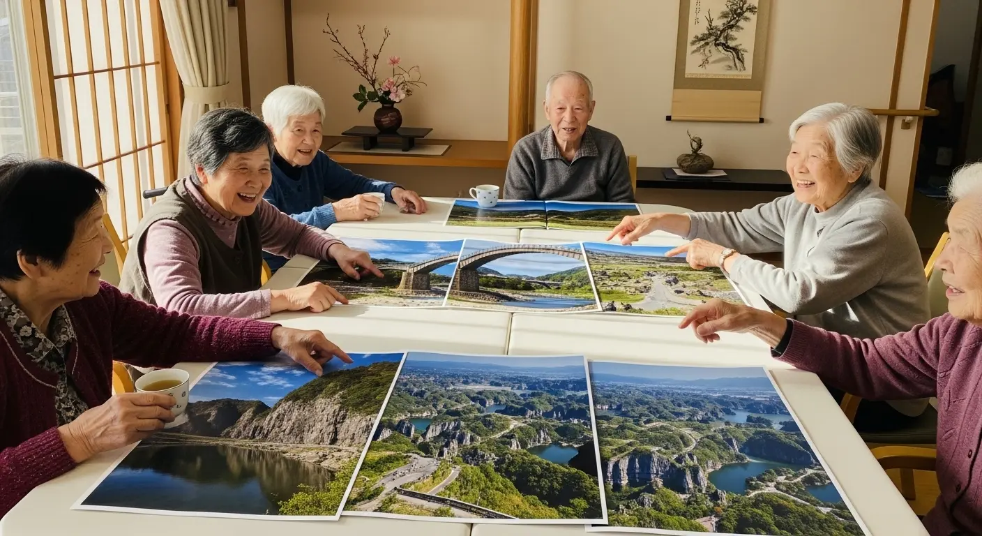 山口ご当地レクアイデア錦帯橋クイズと回想活動