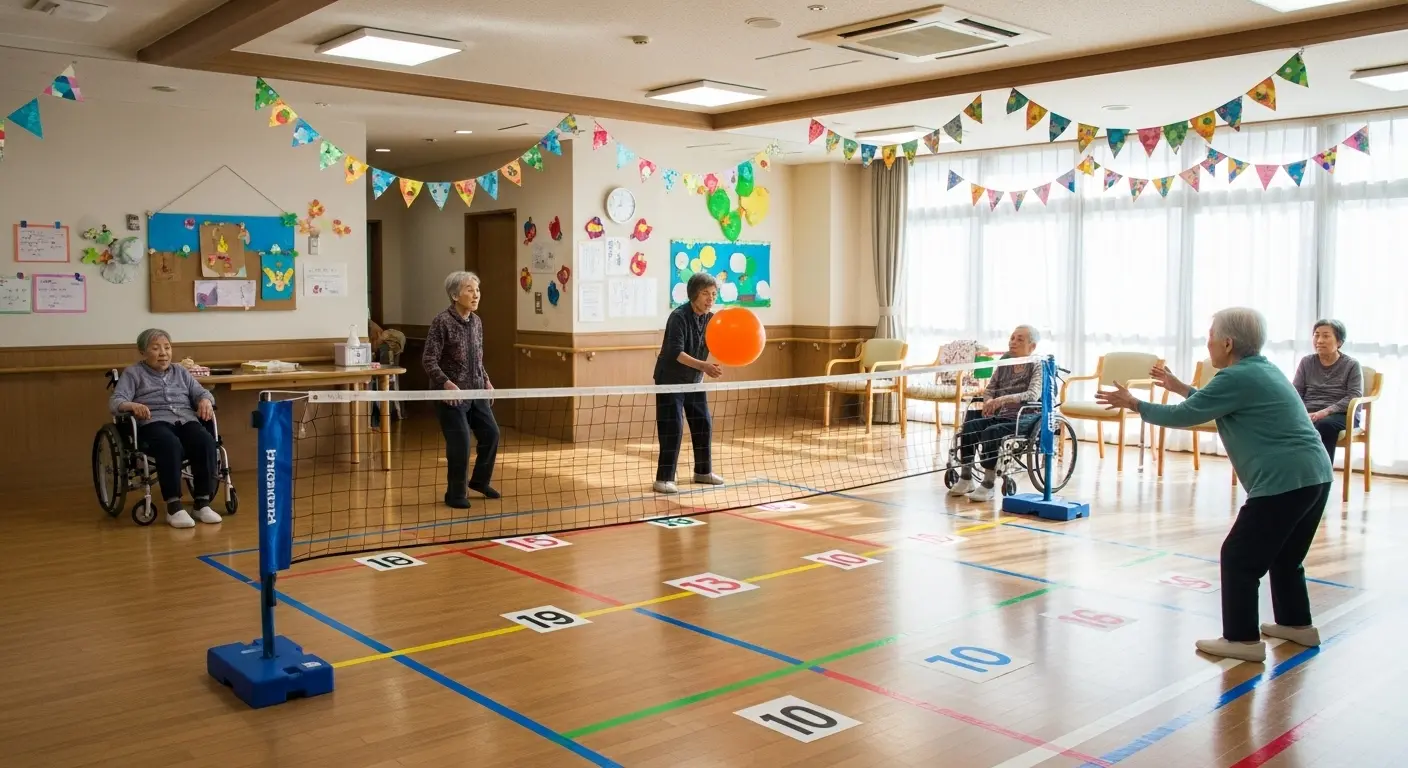 風船バレーの得点エリアの細分化