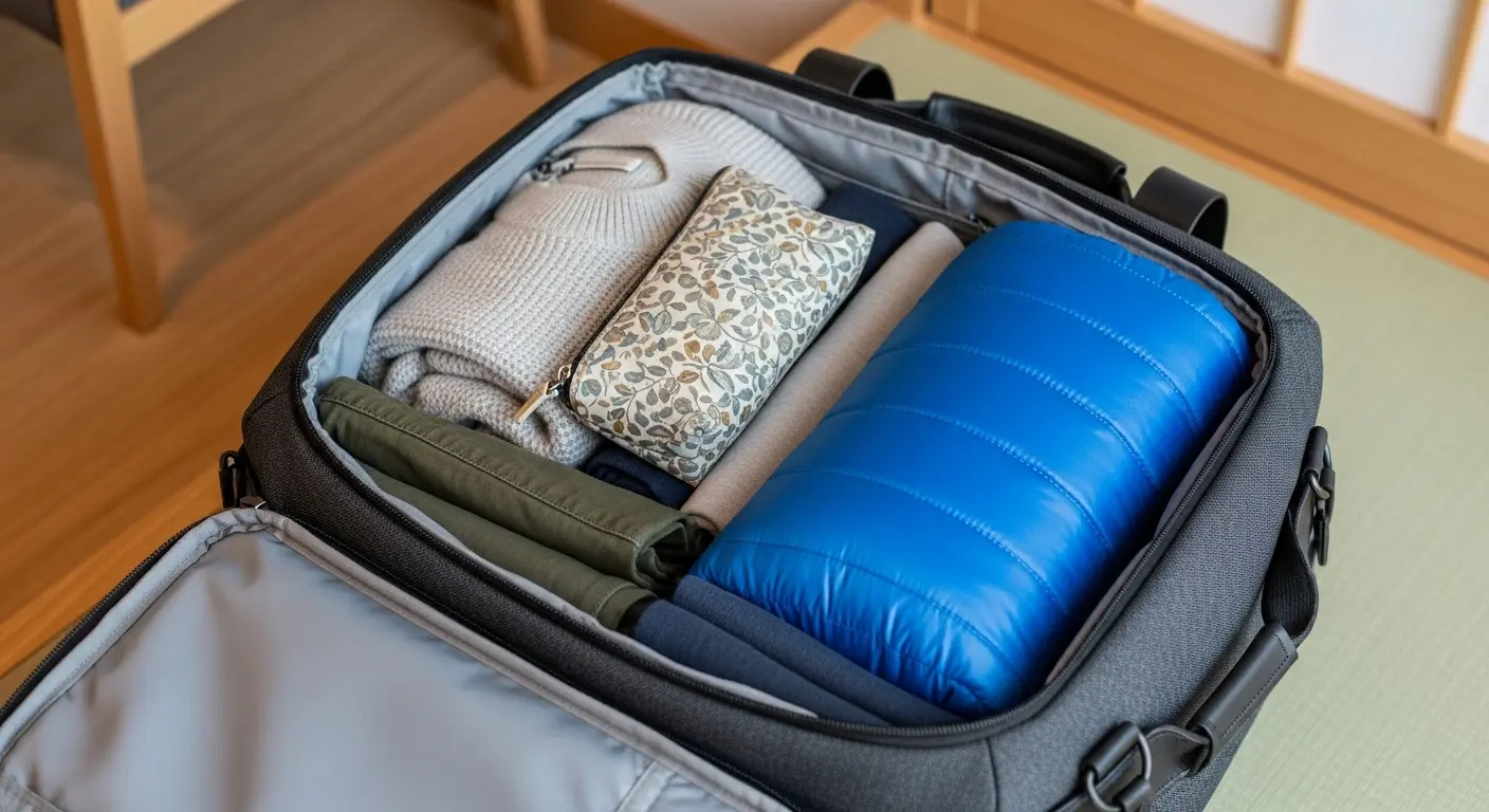 冬の温泉旅行のパッキングと荷物を減らすコツ