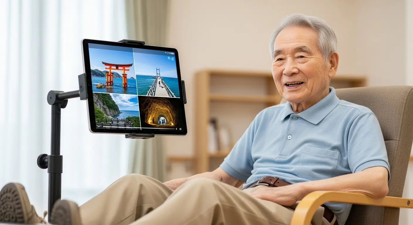 座位でのもも上げ筋力トレーニング