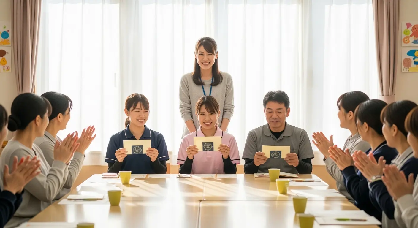 介護職員の功績を称える表彰