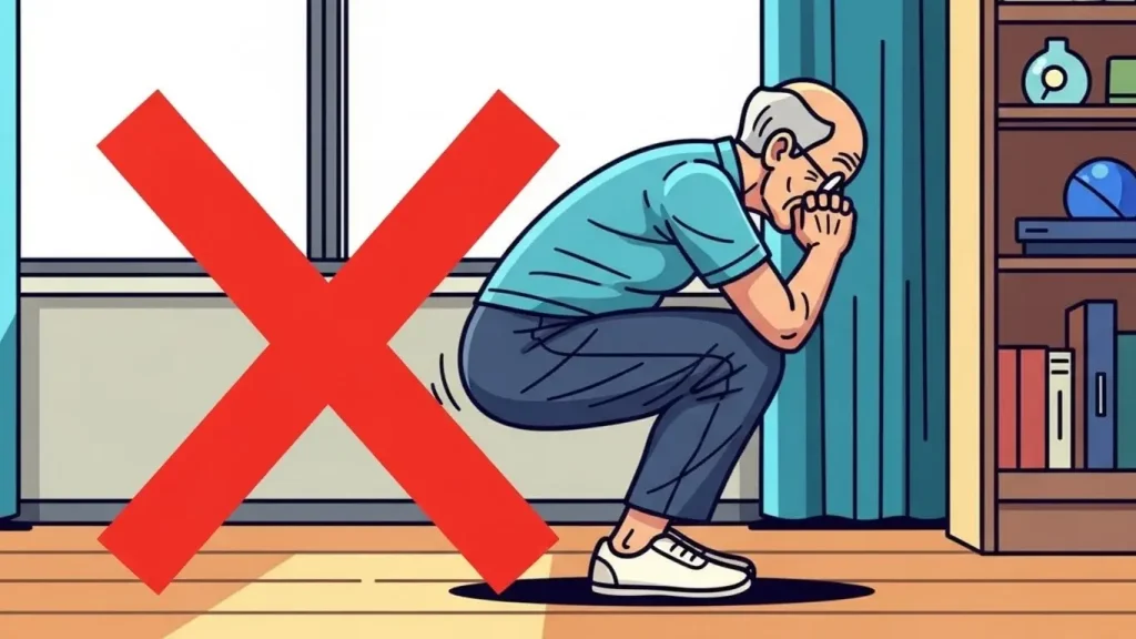 膝が前に出すぎている、膝を痛める原因となる間違ったスクワット。