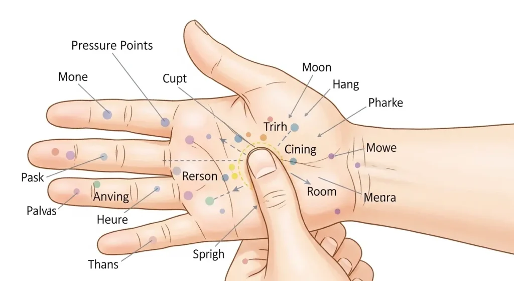 脳の活性化に役立つ手のひらのマッサージポイント