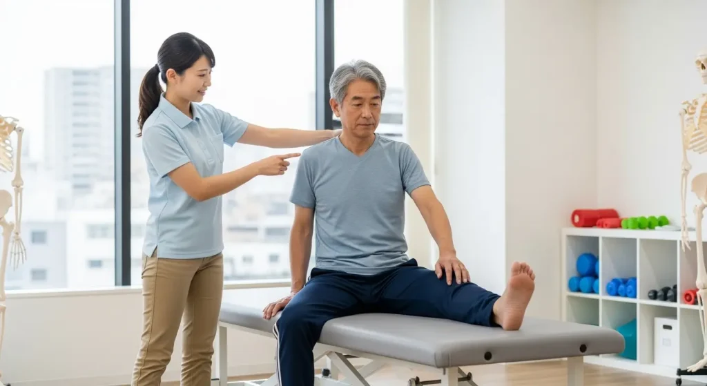 理学療法士が監修する座り足踏み運動の正しいフォーム