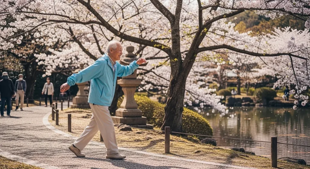 正しい姿勢でのウォーキング