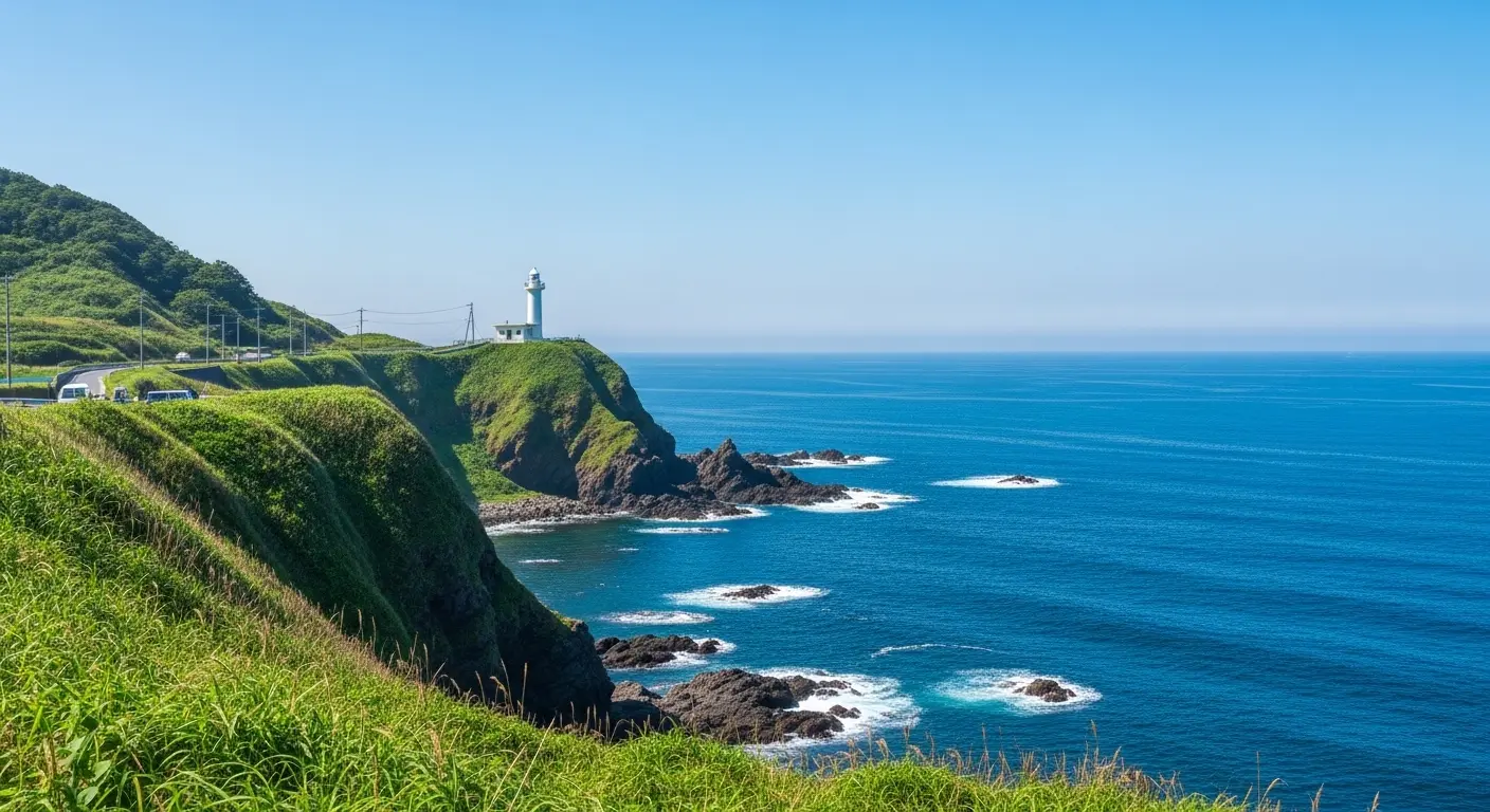 山口県の観光客が少ない静かな景勝地の風景