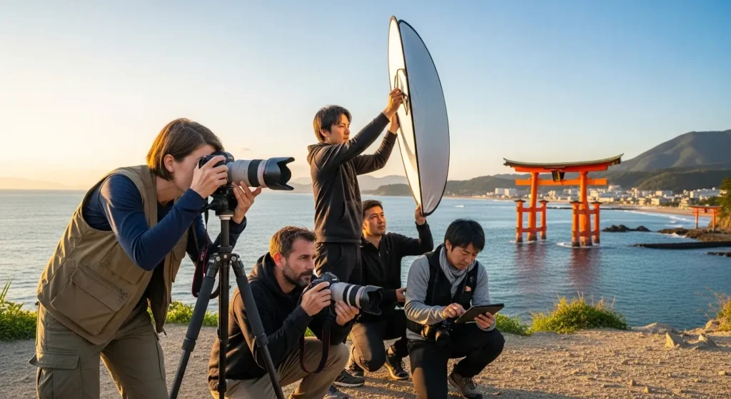 介護施設向け動画の撮影風景