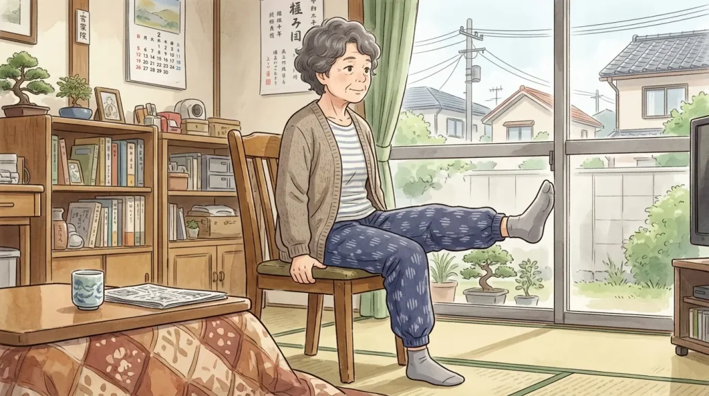 椅子に座りながら脚を鍛える体操のやり方