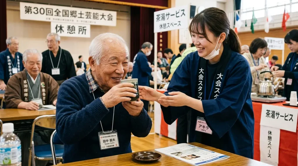 室内運動会の合間