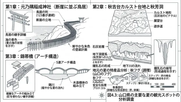 夏の青空と美しい海に囲まれた山口県